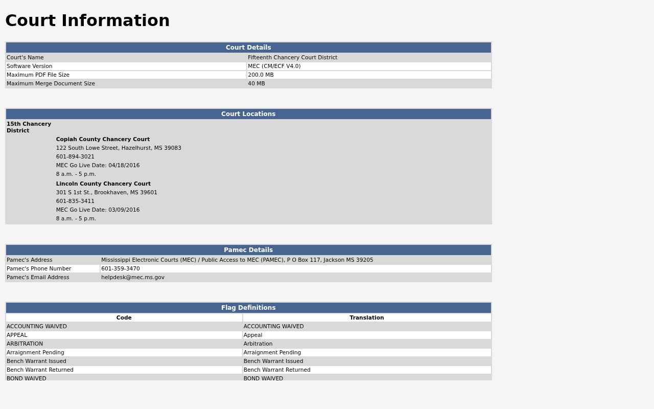 Lincoln County case search Fifteenth Chancery MEC information