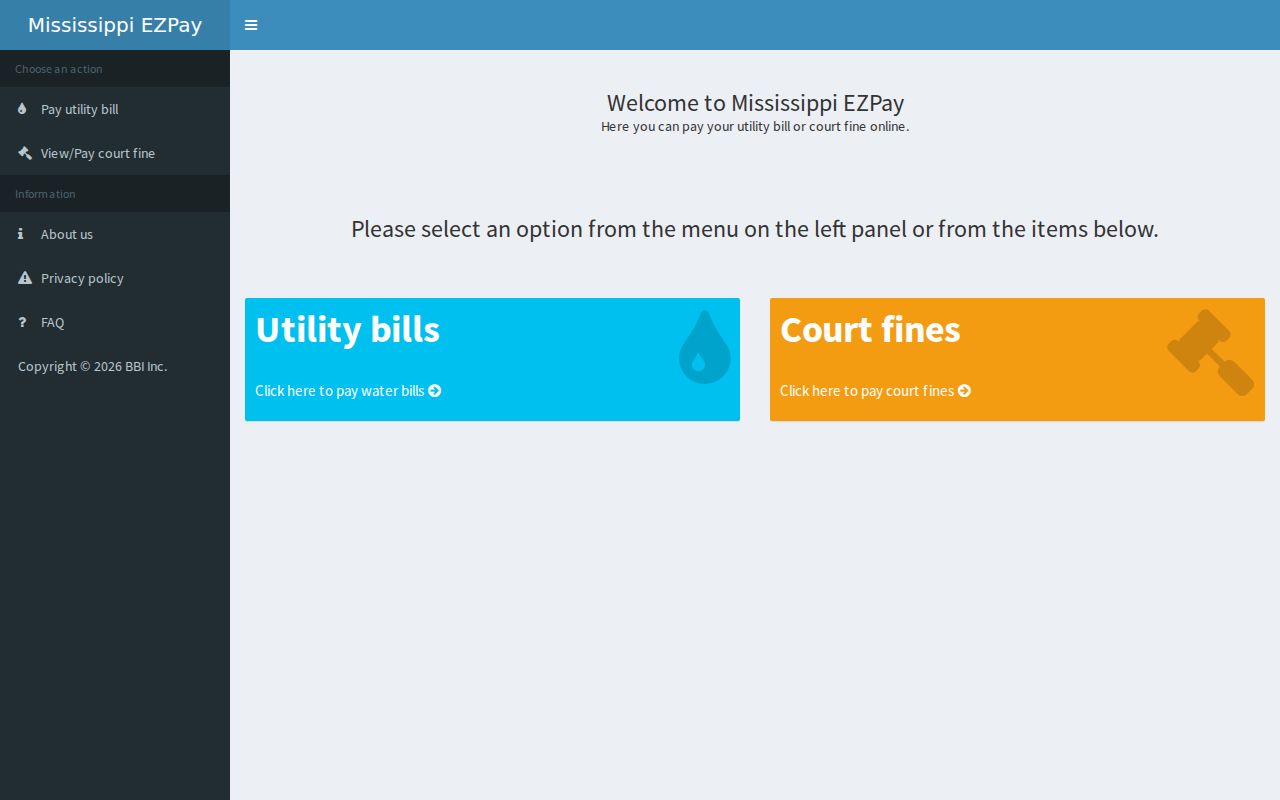 Lincoln County traffic ticket MSEZPay court-fine payment route